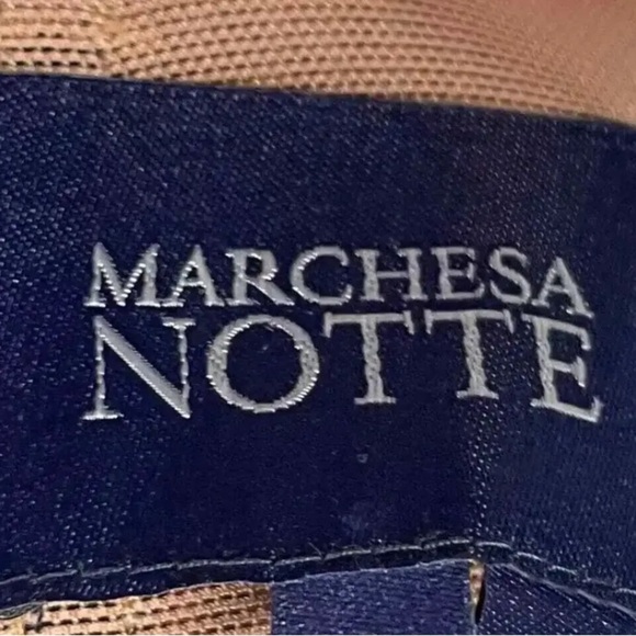 NEW!$1’270! Marchesa Notte Embellished Sequin Column Gown CapeNavy Strapless Sz4 - Picture 8 of 10